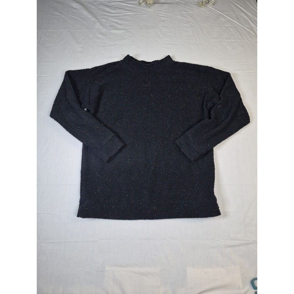 Woolly Threads The Original Woolly Men's Sweater Size Medium Black Rainbow Speck